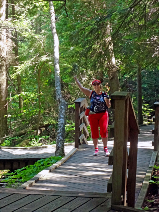 Karen Duquette on the boardwalk at Largo Springs